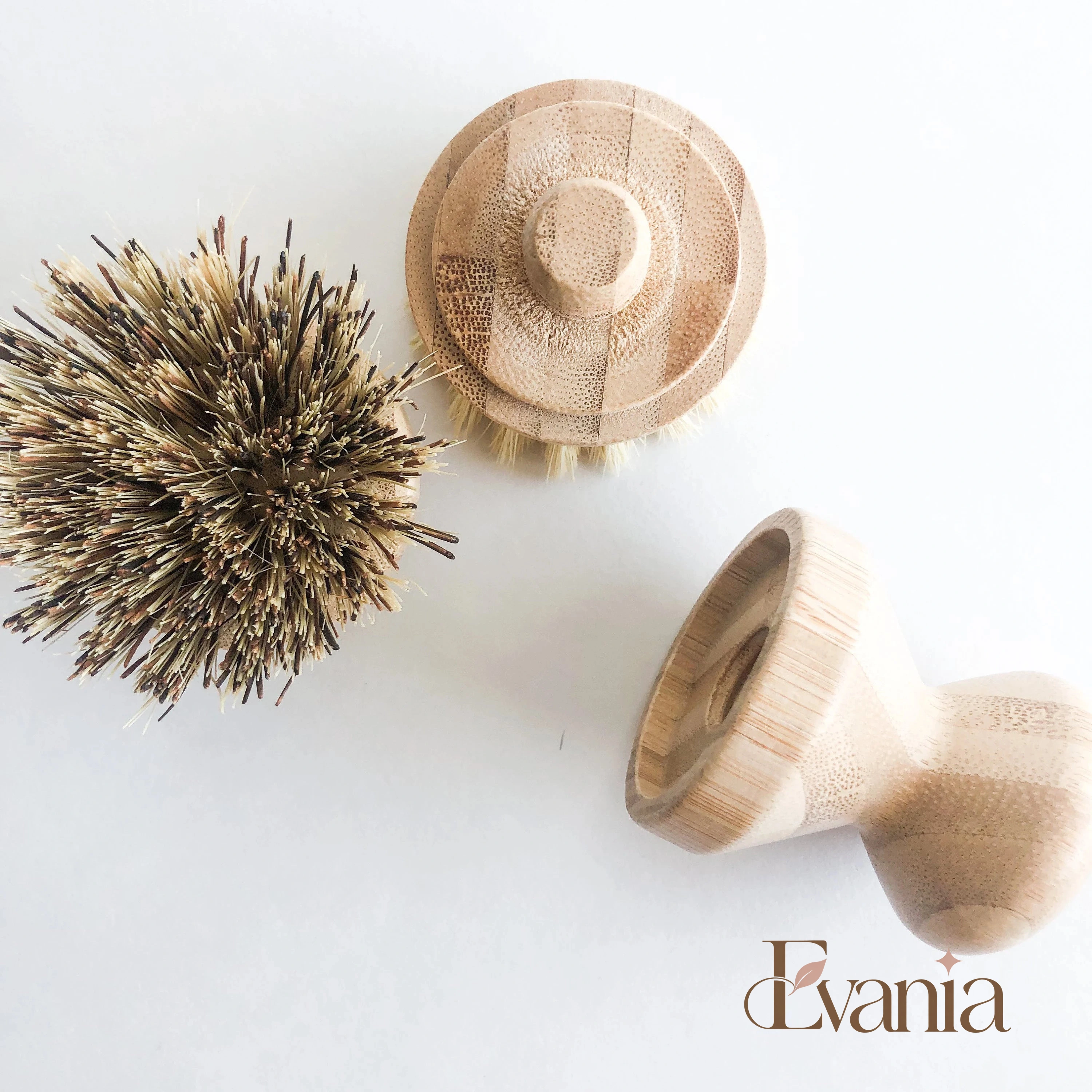 Natural Bamboo Pot & Dish Brush With Replaceable Head - Organic Biodegradable Zero Waste Multipurpose Brush - Sustainable Kitchen