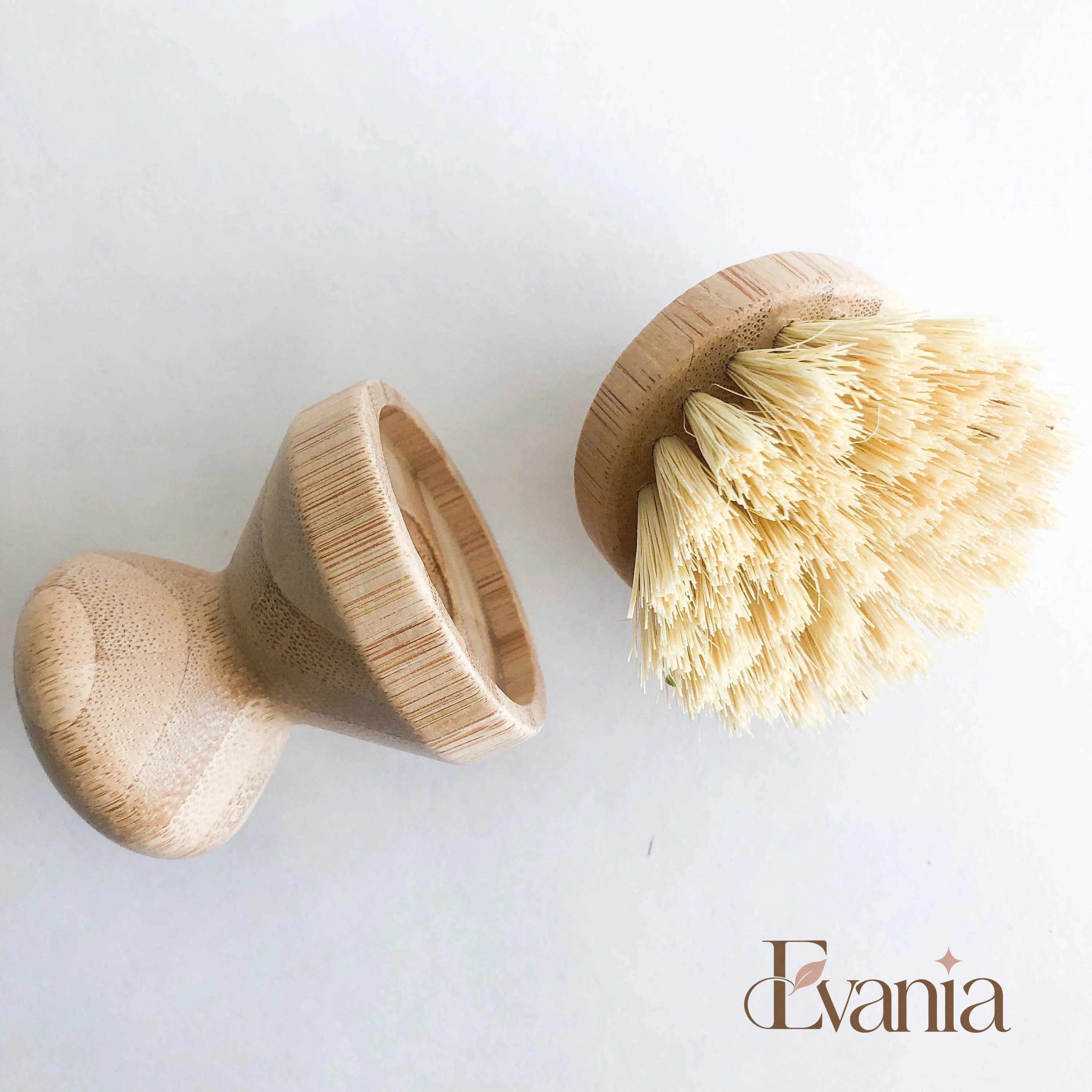 Natural Bamboo Pot & Dish Brush With Replaceable Head - Organic Biodegradable Zero Waste Multipurpose Brush - Sustainable Kitchen