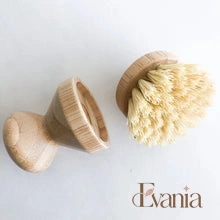 Load image into Gallery viewer, Natural Bamboo Pot & Dish Brush With Replaceable Head - Organic Biodegradable Zero Waste Multipurpose Brush - Sustainable Kitchen