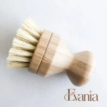 Load image into Gallery viewer, Natural Bamboo Pot & Dish Brush With Replaceable Head - Organic Biodegradable Zero Waste Multipurpose Brush - Sustainable Kitchen