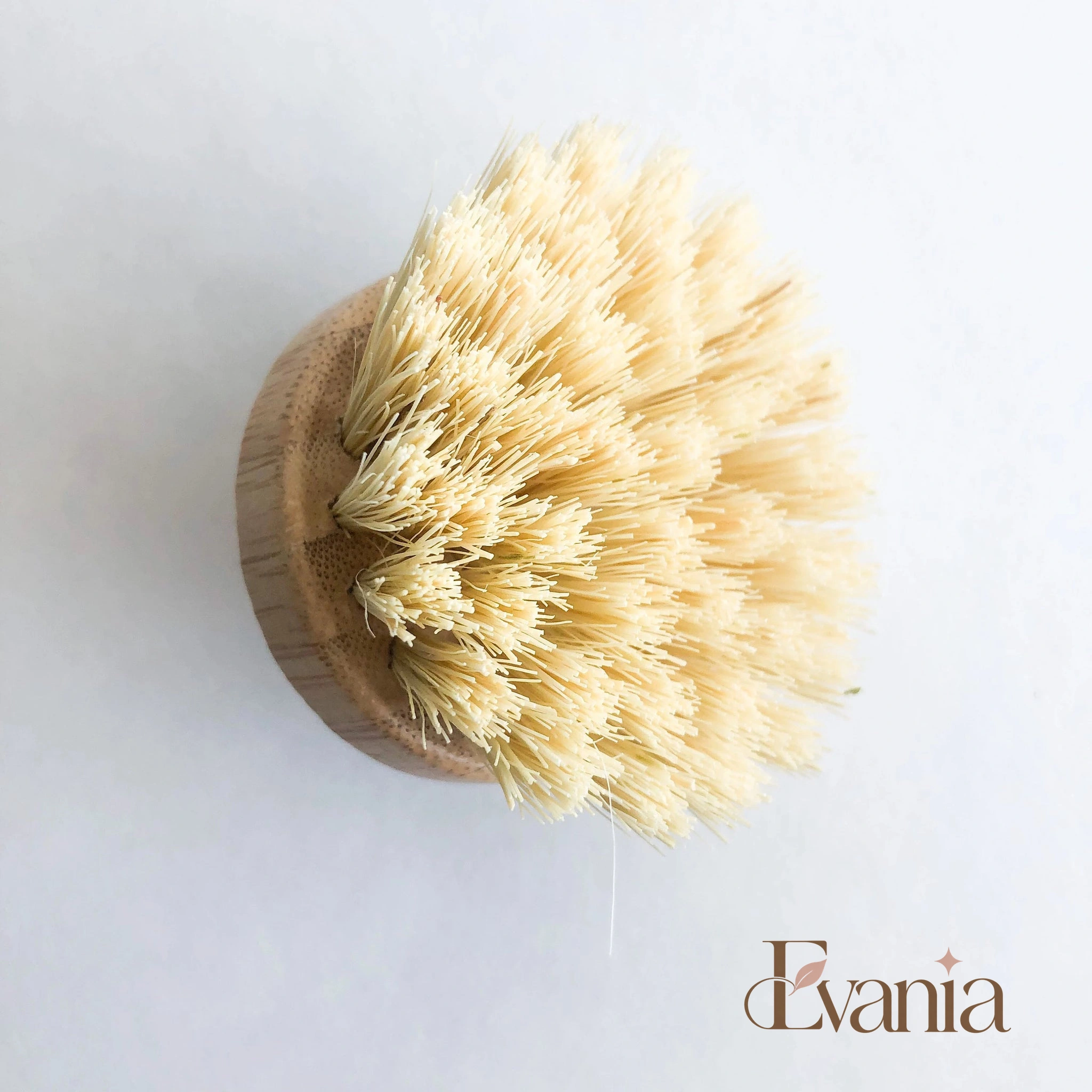 Natural Bamboo Sisal Dish Brush With Replaceable Head - Biodegradable Zero Waste Plastic Free Long Handle Kitchen Brush
