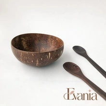 Load image into Gallery viewer, Natural Handmade Reusable Organic Coconut Bowl &amp; Spoon - Sustainable Eco Friendly Plastic Free Breakfast | Lunch | Dinner | Kitchen